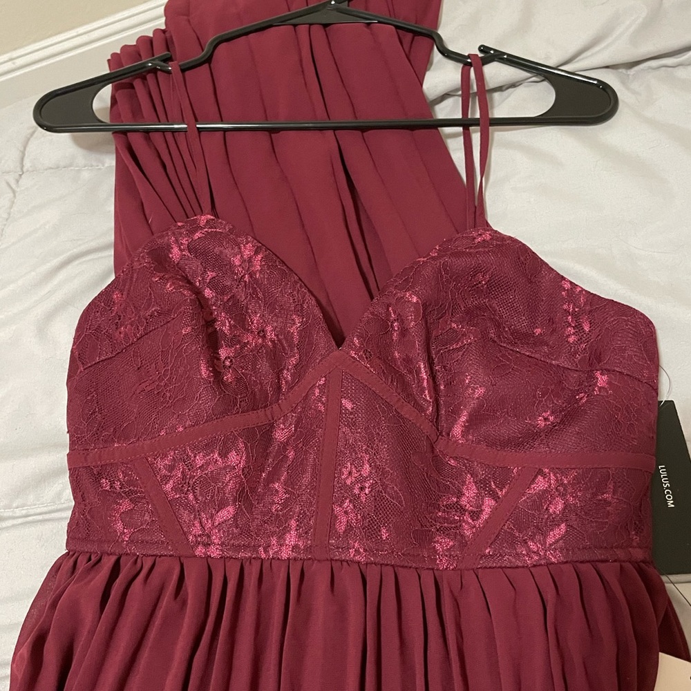 Lulus burgundy formal dress size S